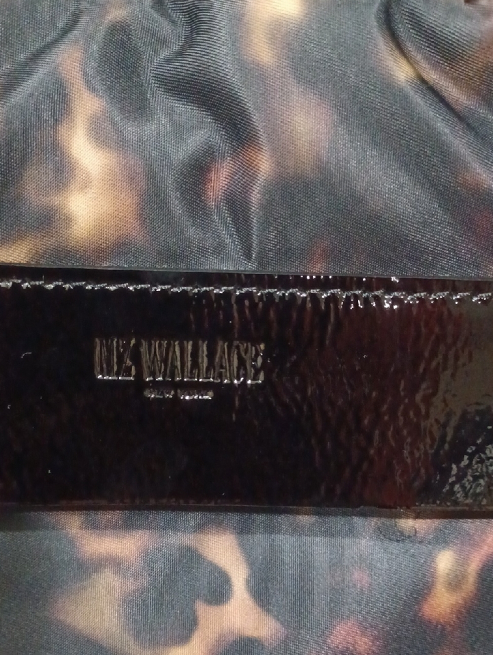MZ Wallace Tortoiseshell Print Nylon Tote with Black Patent Trim - Picture 5 of 16